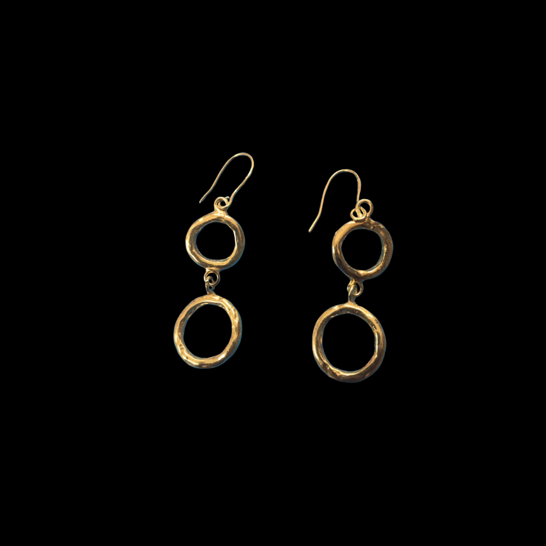 Elegant gold-plated earrings made of 925 sterling silver from KypriSilver with high-polish finish