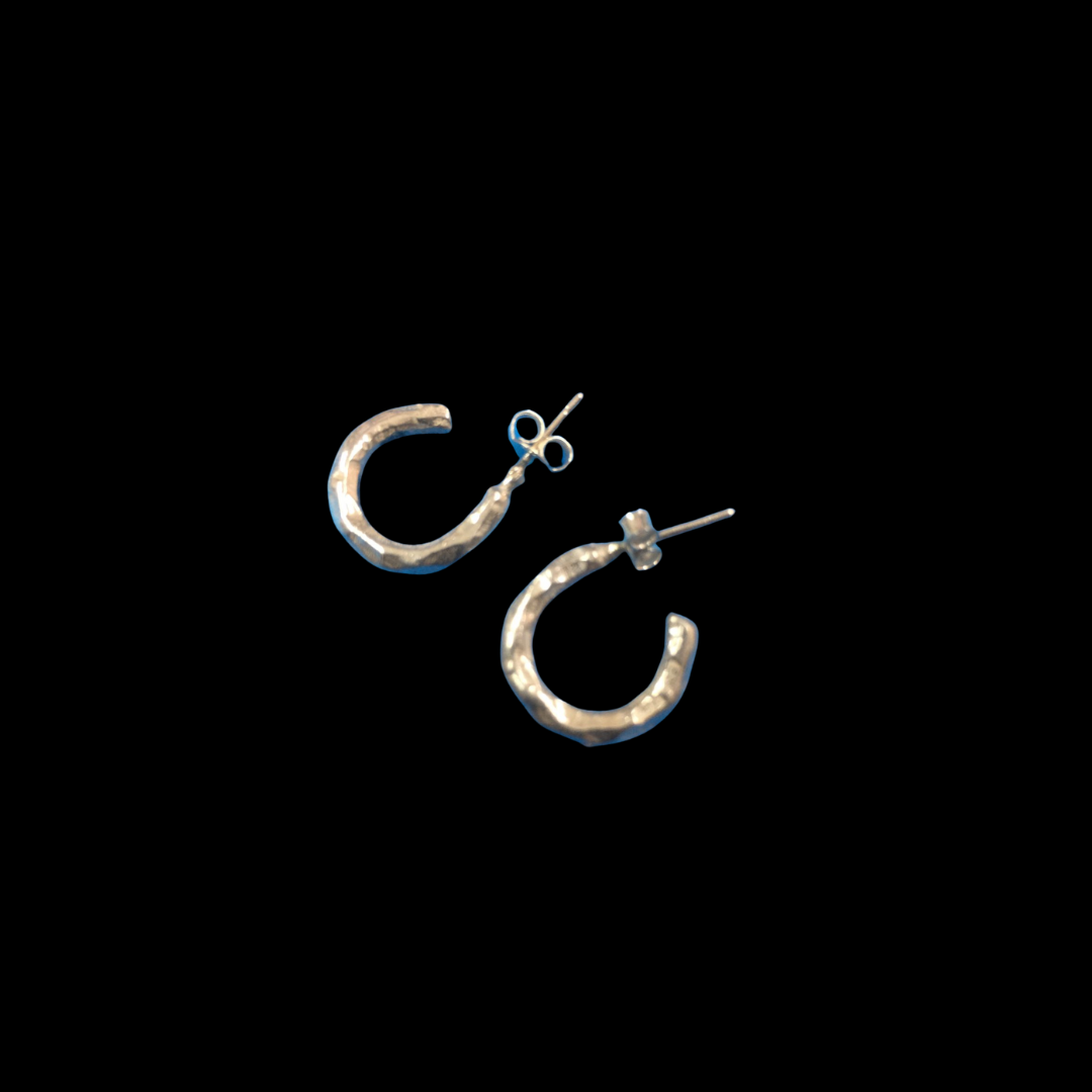 Curved 925 Sterling Silver Earrings – Modern Elegance