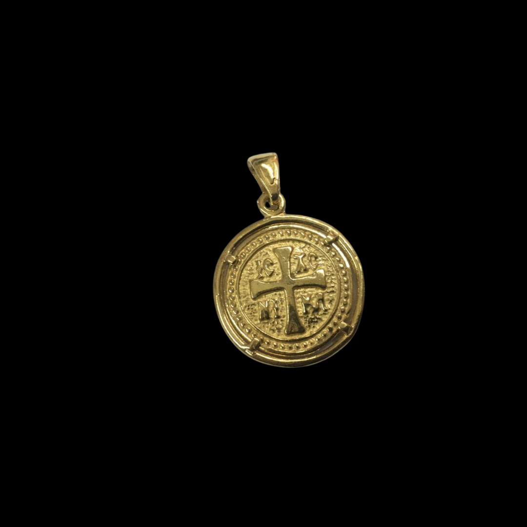 Gold-Plated Cross Center Pendant – Solid 925 Silver