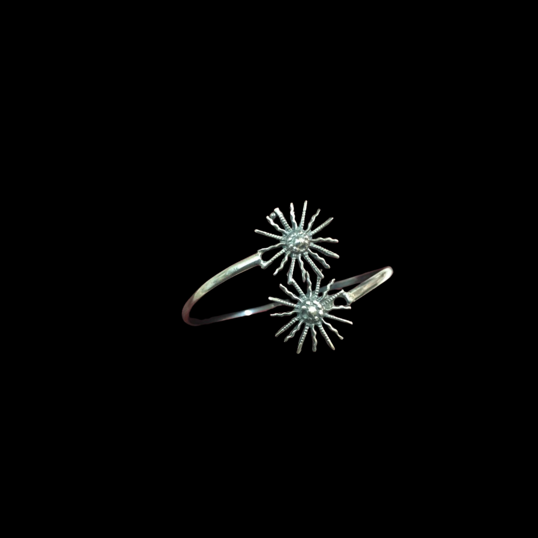 Dual Sun Ring – Handcrafted in 925 Silver