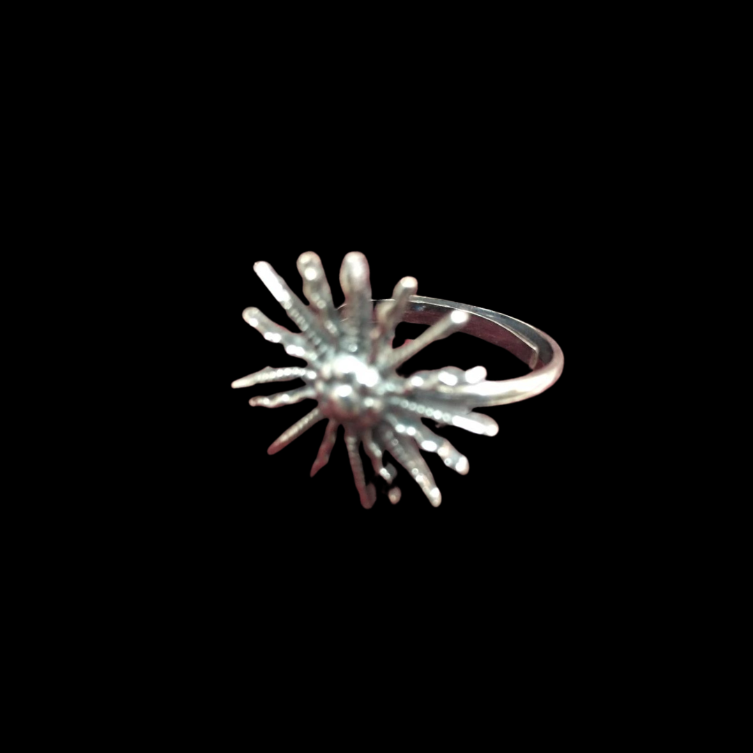 Radiant Sun Ring – Handcrafted in Pure Sterling Silver