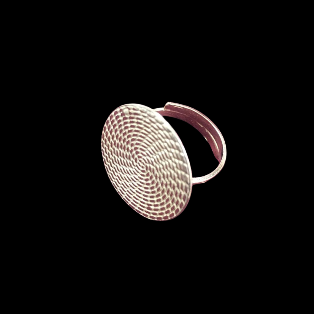 Gold-Plated Craft Ring – Textured & Unique Silver Base